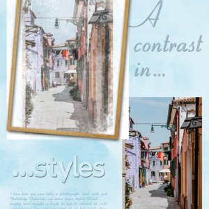 A contrast in styles