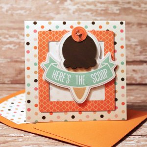Here's The Scoop card with matching envie
