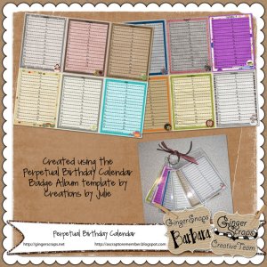 Perpetual Birthday Calendar