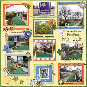 Enjoying a Game of Putt Putt Mini Golf