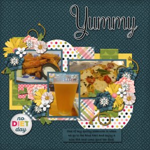 Ginger Scrap Reward Challange December-I used the No Diet Day kit.