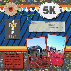 Template #2 Challenge December- I used the template provided and Track Star