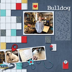 Bulldog Valentine Box Left Page