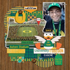 2018 Taylor at Autzen Stadium - Oregon Duck