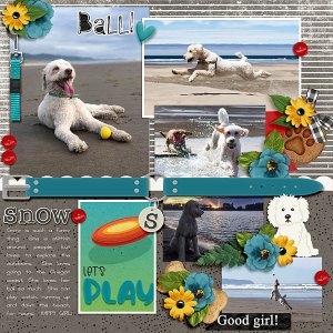 A Girl - a Ball - and the Beach
