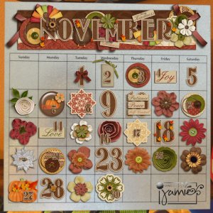 November Hybrid Calendar