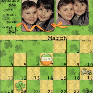March Calendar Page