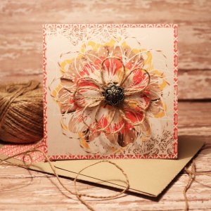 Thinking of you 3d flower card