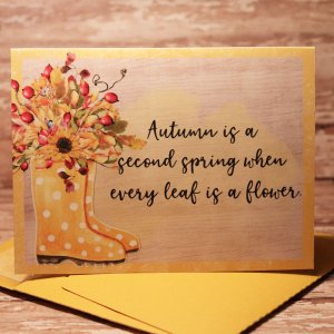 Fall card with matching envie