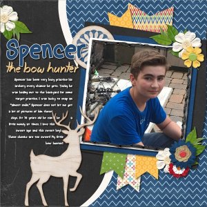 Spencer my little bow hunter
