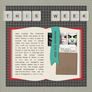 This Week--September 8-14, 2019
