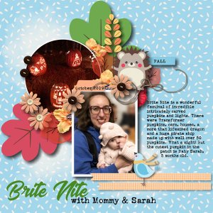 Brite Nite with Mommy and Sarah