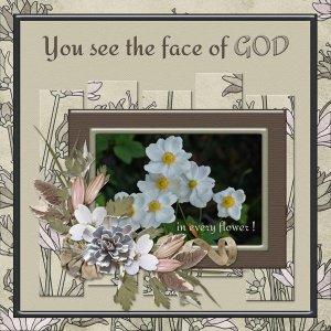 You see the face of God ...
