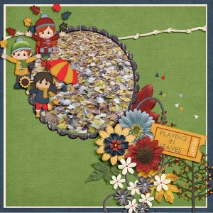sandie03-Playing in leaves