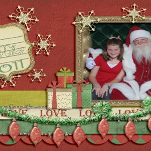 Visiting Santa card