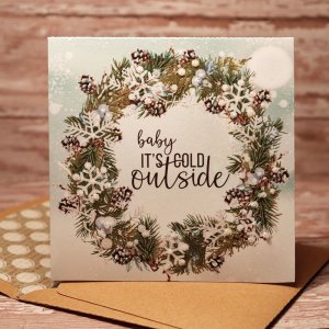 Winter Woodlands wreath card