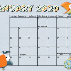 January 2020 Sum-Up Calendar