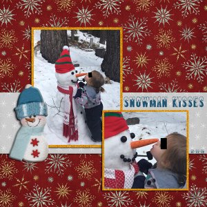 Snowman kisses