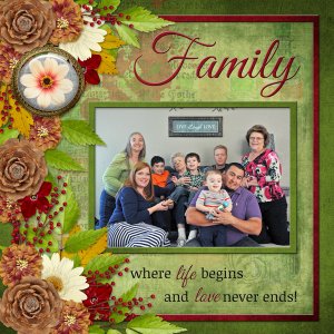 Family ... where life begins and love never ends!