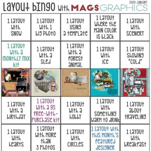 Bingo with MagsGraphics January