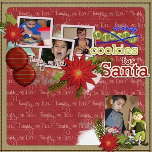 Licking cookies for santa
