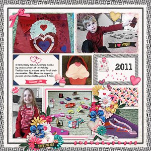 Celebrating Valentines Day 2011 in School
