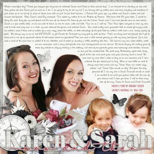 Karen's Maid of Honour Speech at Sarah's Wedding