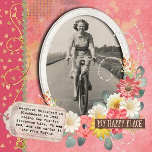My mother on her bike in 1939