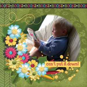 My youngest son reading, 2006