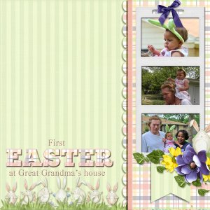 First EASTER at Great Grandma