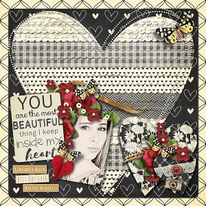 You are the most beautiful thing I keep inside my heart