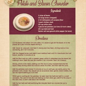 Potato and Bacon Chowder Recipe