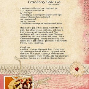 Cranberry Pear Pie Recipe Page