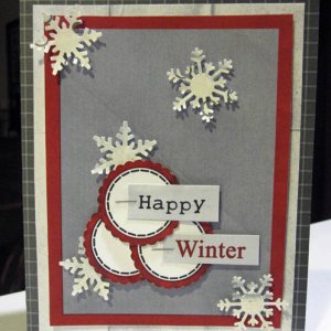 Happy Winter Digital Hybrid Card