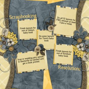 Scrapbooking Resolutions