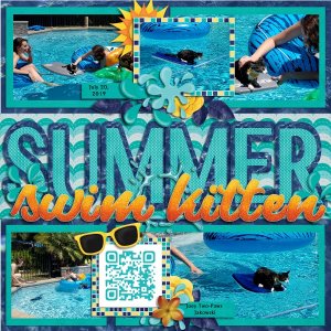 Summer Swim Kitten
