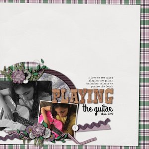 Playing the guitar