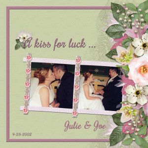A kiss for luck ...
