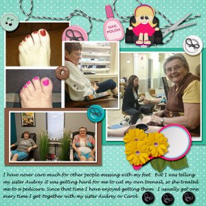 Pedi with sisters 2018