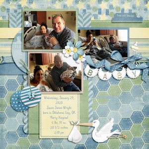Grandpa + Jaxon after birth 1.29.20