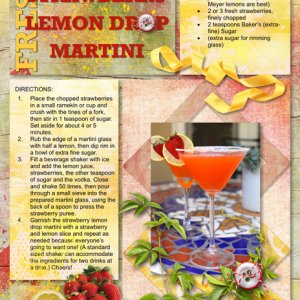Fresh Strawberry Lemon Drop Martini