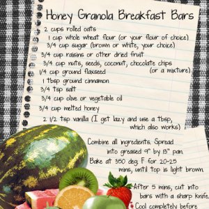 Honey Granola Breakfast Bars