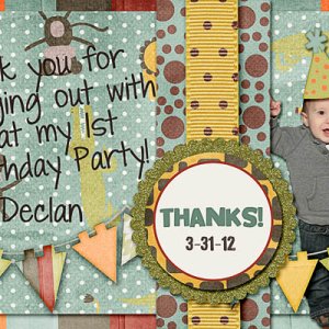 Declan's Birthday Thankyou