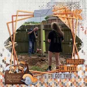Scott repairing fence 5.7.20