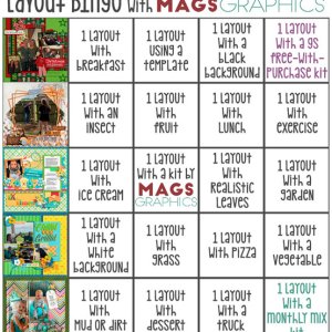 August 2020 GS Layout Bingo Challenge