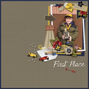 First Place in the Pinewood Derby