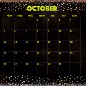October 2020 calendar