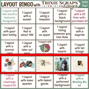 September Layout Bingo