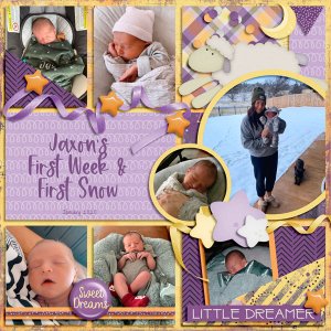 Jaxon's 1st week + 1st snow 1.29.20