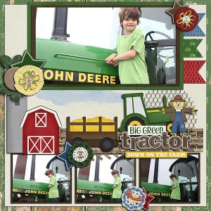 Big Green Tractor Down on the Farm